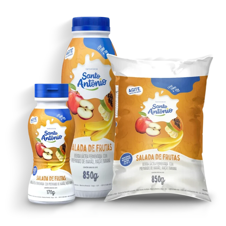Bebida láctea sabor <br><b>salada de frutas</b>